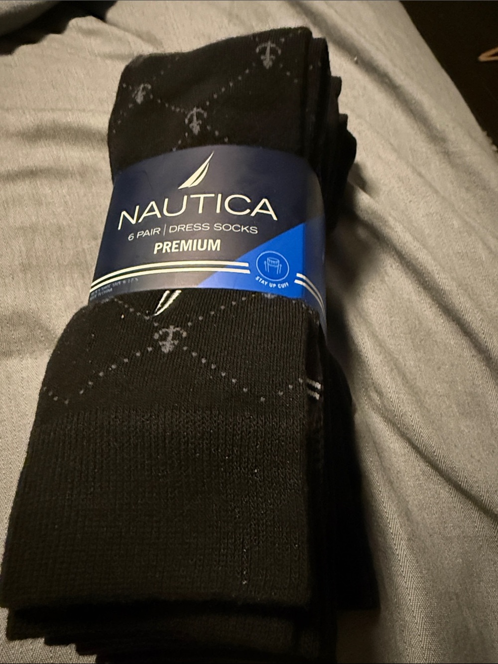 Nautica Black Men's Dress Socks - 6 Pack NWT